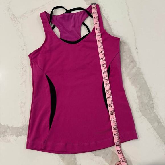 Puma Strappy Racerback Performance Tank Top Women's XS Pink Adjustable Shelf Bra - Picture 10 of 10